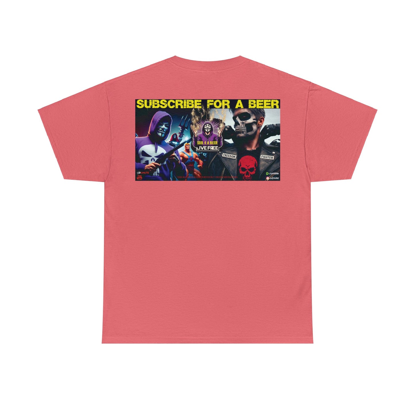 FREEDUMB FIGHTERS SUBSCRIBE streetwear COLORED Unisex Heavy Cotton Tee