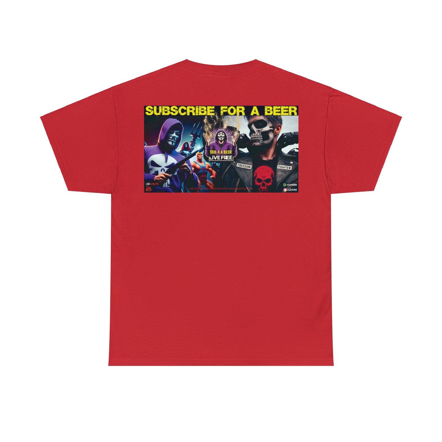 FREEDUMB FIGHTERS SUBSCRIBE streetwear COLORED Unisex Heavy Cotton Tee