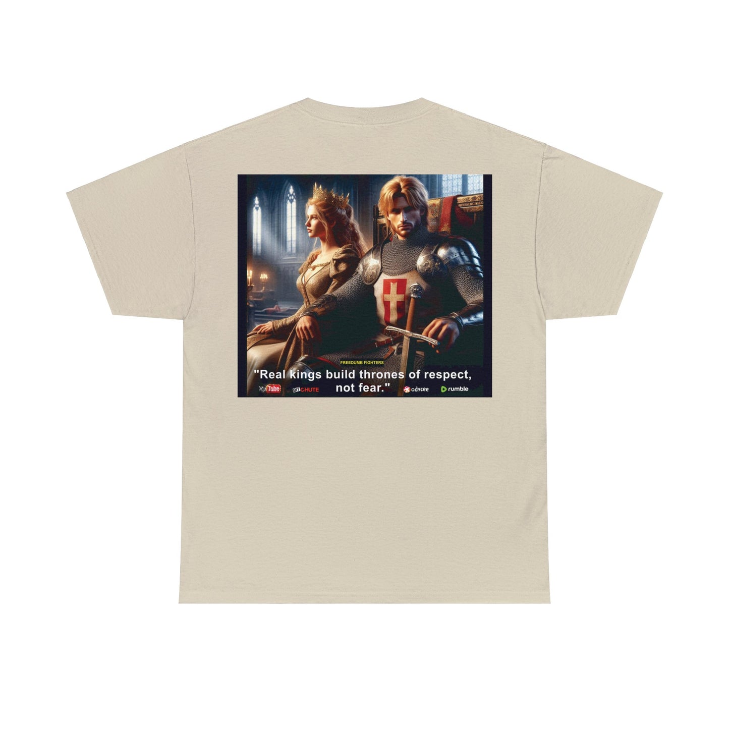 FREEDUMB FIGHTERS REAL KINGS fashion streetwear Unisex Heavy Cotton Tee colored