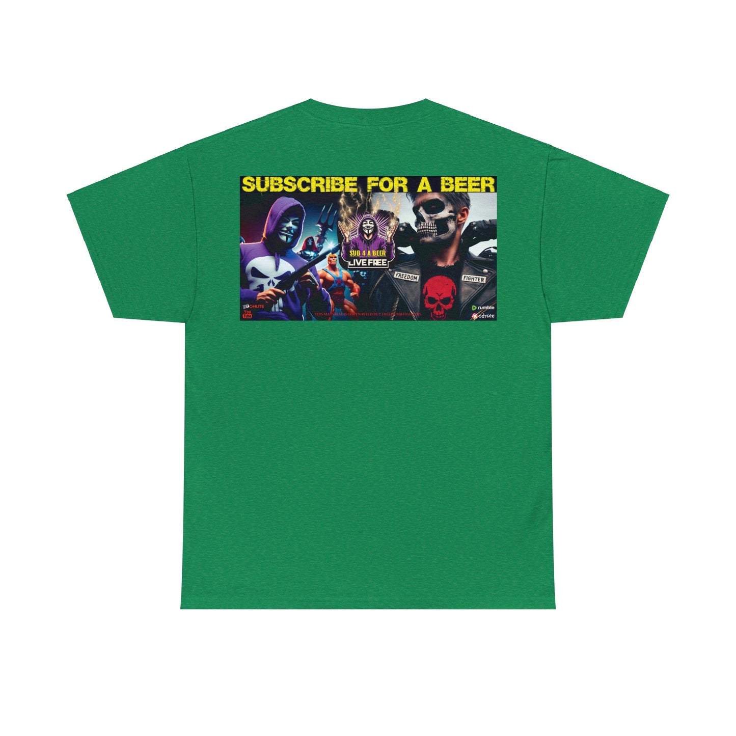 FREEDUMB FIGHTERS SUBSCRIBE streetwear COLORED Unisex Heavy Cotton Tee
