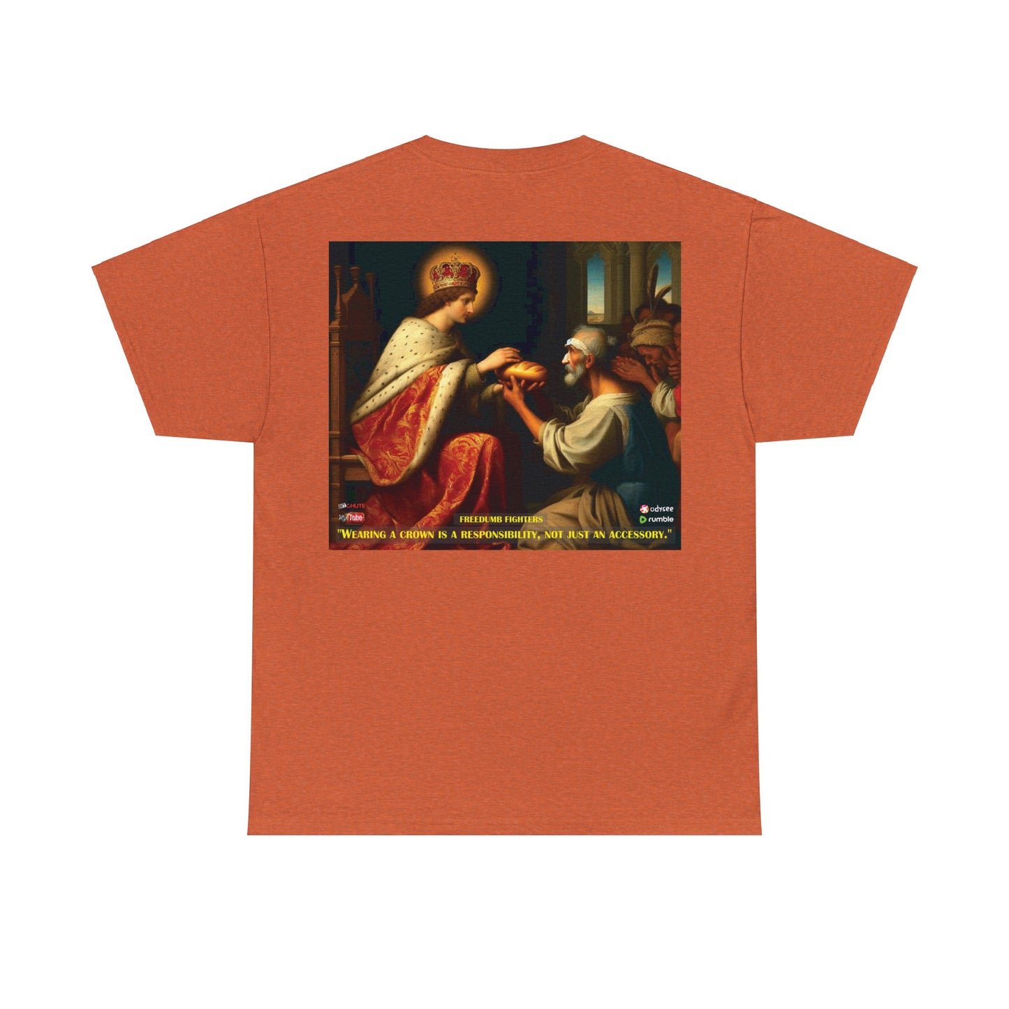 FREEDUMB FIGHTERS Crowned King colored streetwear Unisex Heavy Cotton Tee