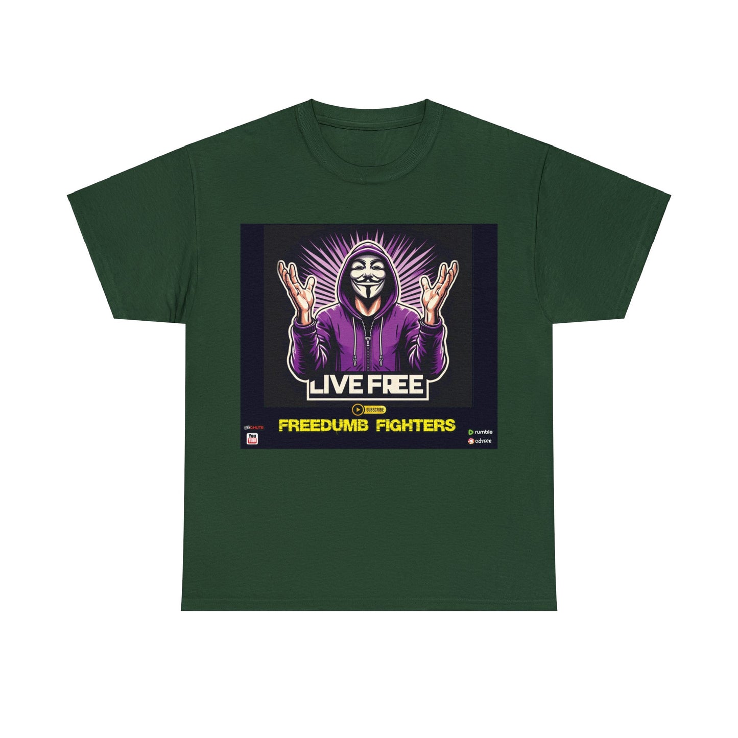 FREEDUMB FIGHTERS king sees COLORED Unisex Heavy Cotton Tee
