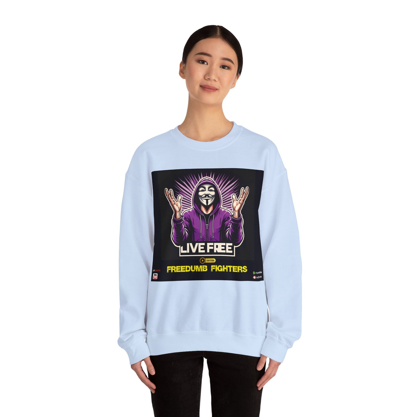 International/China LIVE FREE THEY LIVE Hollywool Unisex Heavy Blend™ Crewneck Sweatshirt
