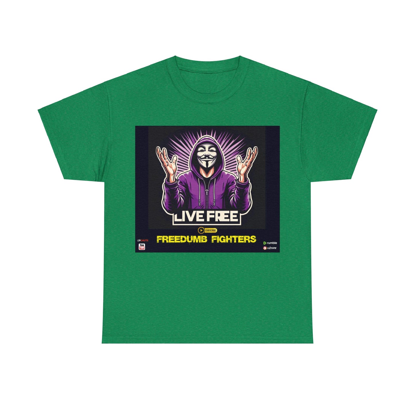 FREEDUMB FIGHTERS king sees COLORED Unisex Heavy Cotton Tee