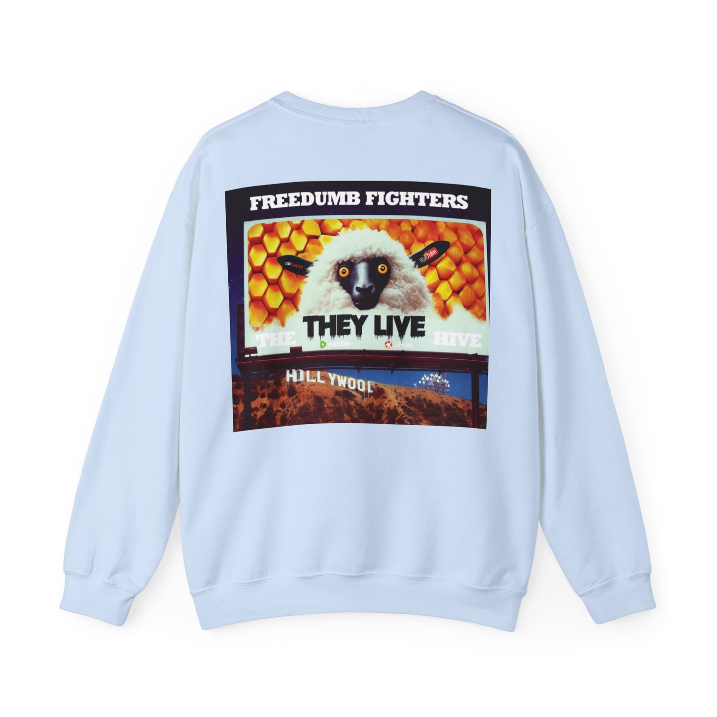 International/China LIVE FREE THEY LIVE Hollywool Unisex Heavy Blend™ Crewneck Sweatshirt
