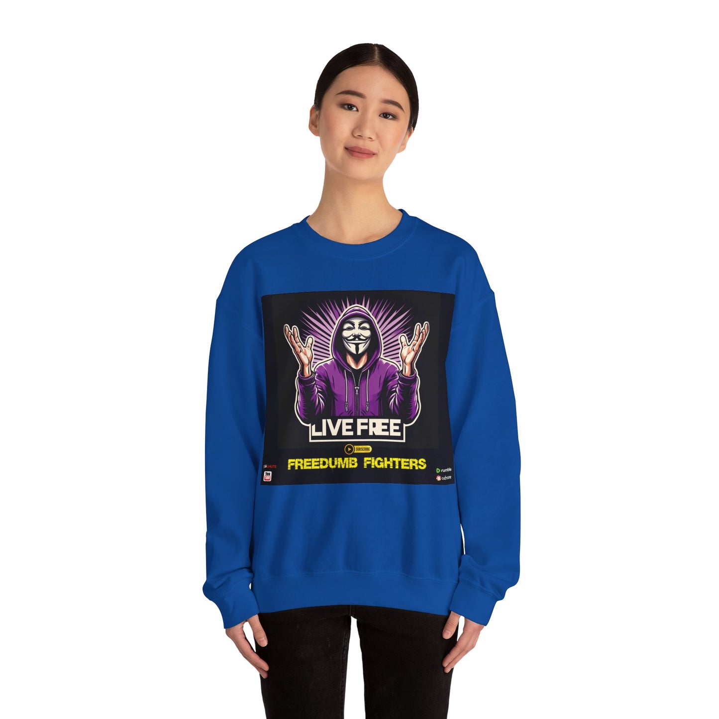 International/China LIVE FREE THEY LIVE Hollywool Unisex Heavy Blend™ Crewneck Sweatshirt