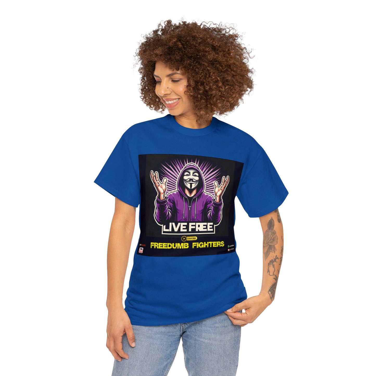 FREEDUMB FIGHTERS BLACK PILL COLORED selection Unisex Heavy Cotton Tee