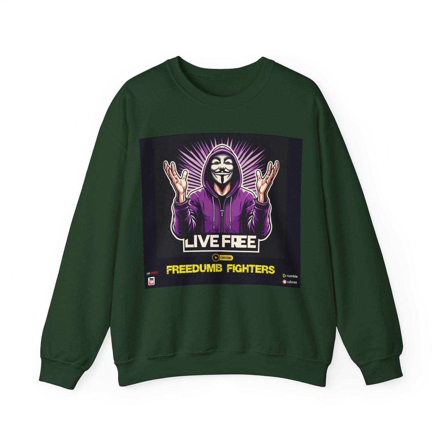 International/China LIVE FREE THEY LIVE Hollywool Unisex Heavy Blend™ Crewneck Sweatshirt