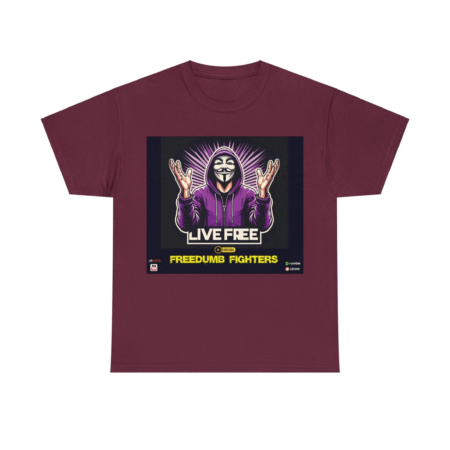 FREEDUMB FIGHTERS king sees COLORED Unisex Heavy Cotton Tee