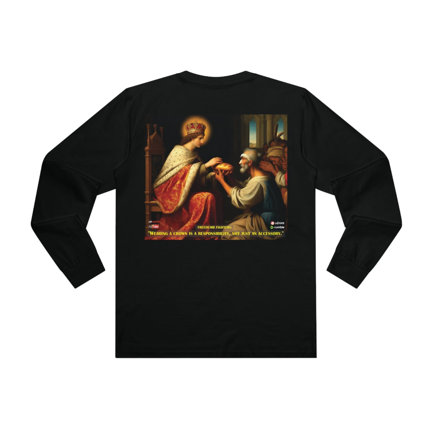 FREEDUMB FIGHTERS Crowned King streetwear Men’s Base Longsleeve Tee