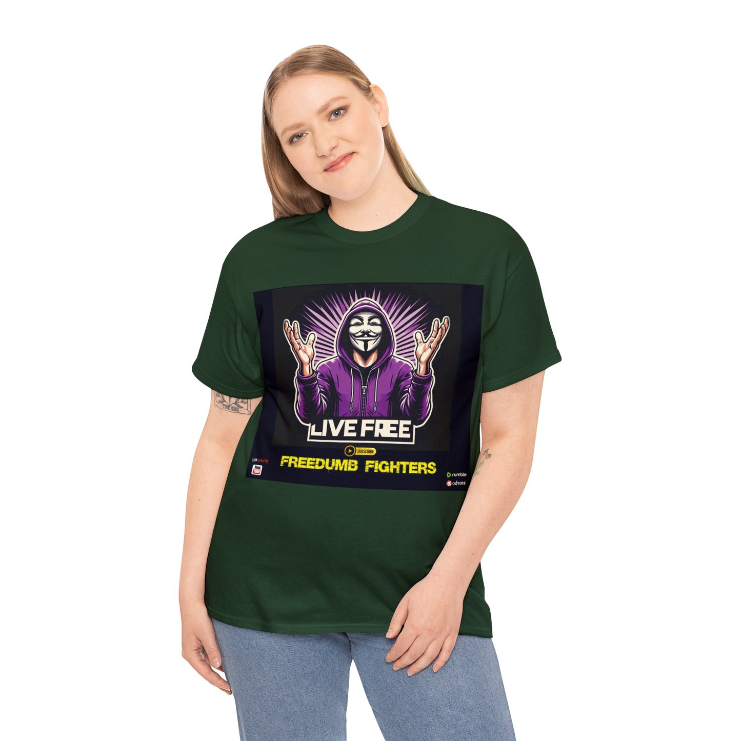 FREEDUMB FIGHTERS BLACK PILL COLORED selection Unisex Heavy Cotton Tee