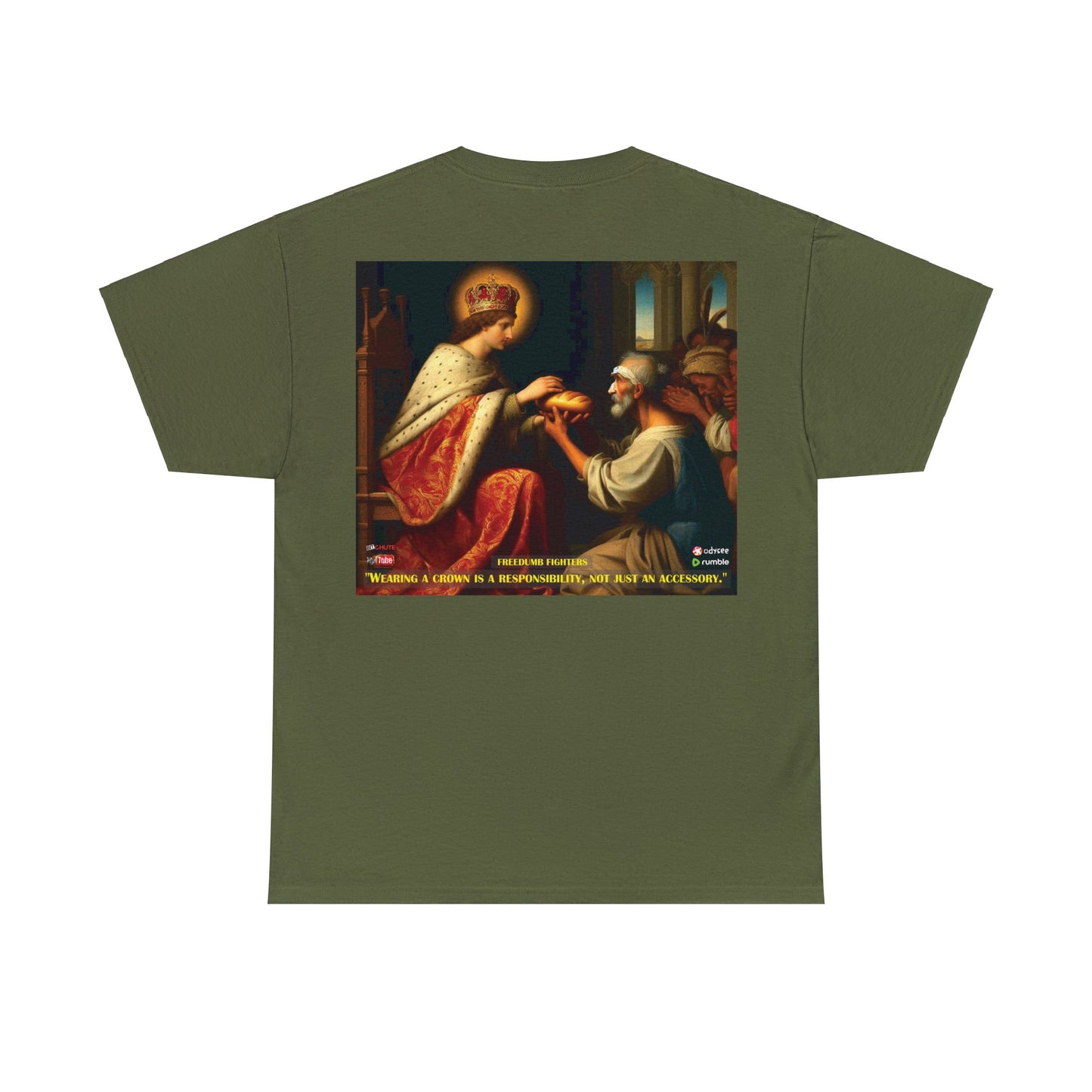 FREEDUMB FIGHTERS Crowned King colored streetwear Unisex Heavy Cotton Tee