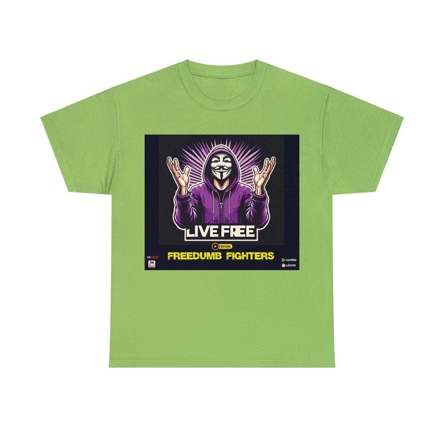 FREEDUMB FIGHTERS king sees COLORED Unisex Heavy Cotton Tee