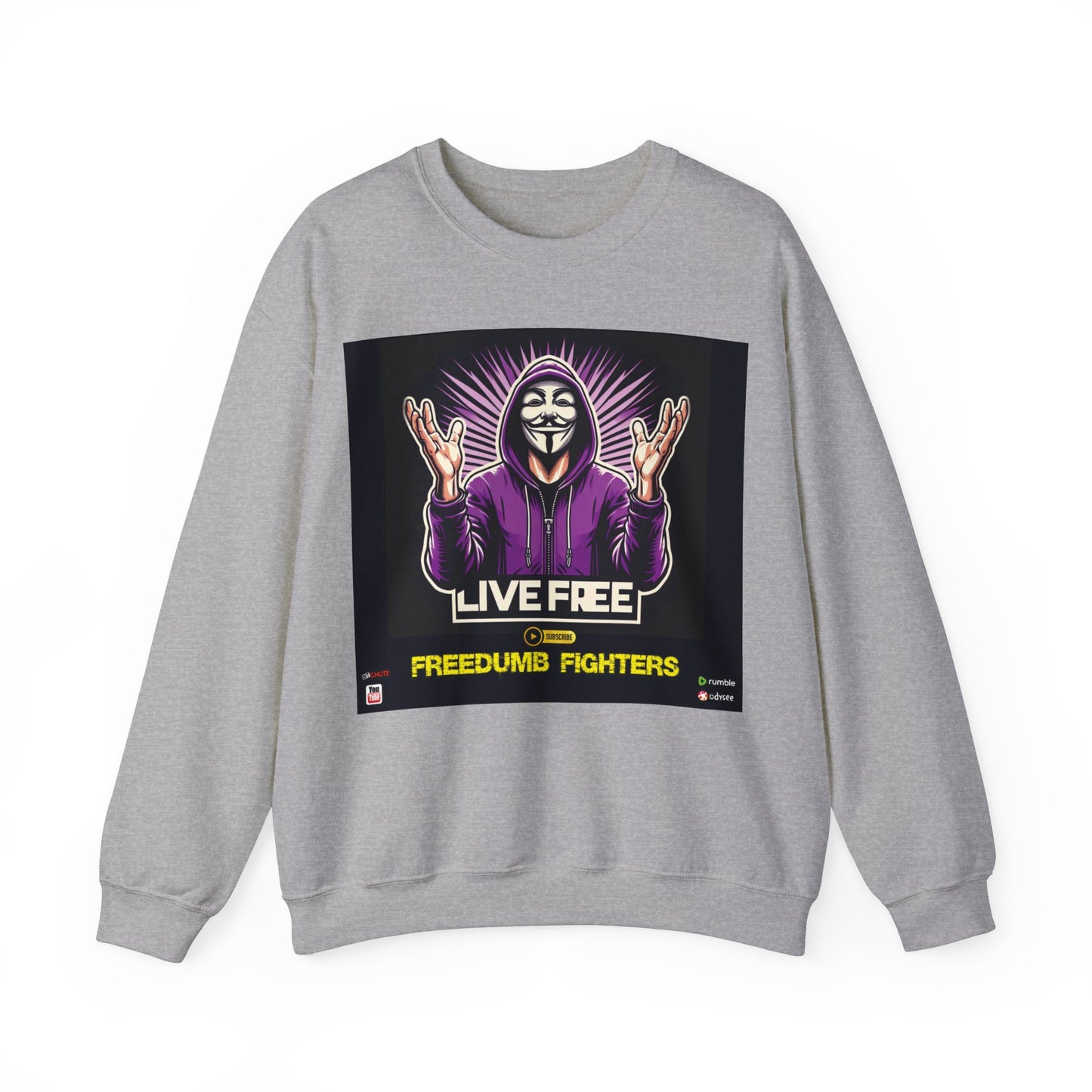 International/China LIVE FREE THEY LIVE Hollywool Unisex Heavy Blend™ Crewneck Sweatshirt