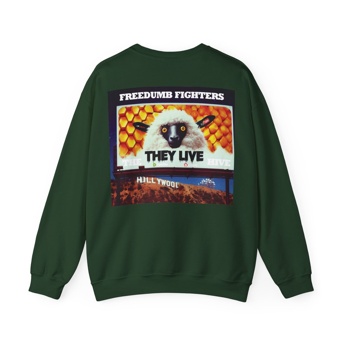 International/China LIVE FREE THEY LIVE Hollywool Unisex Heavy Blend™ Crewneck Sweatshirt