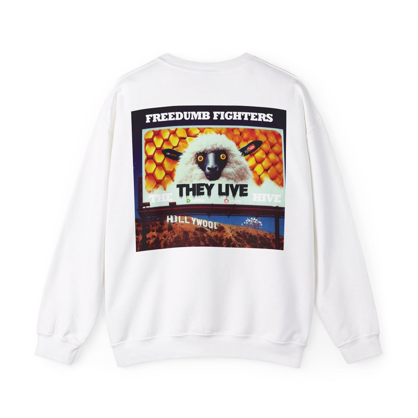 International/China LIVE FREE THEY LIVE Hollywool Unisex Heavy Blend™ Crewneck Sweatshirt