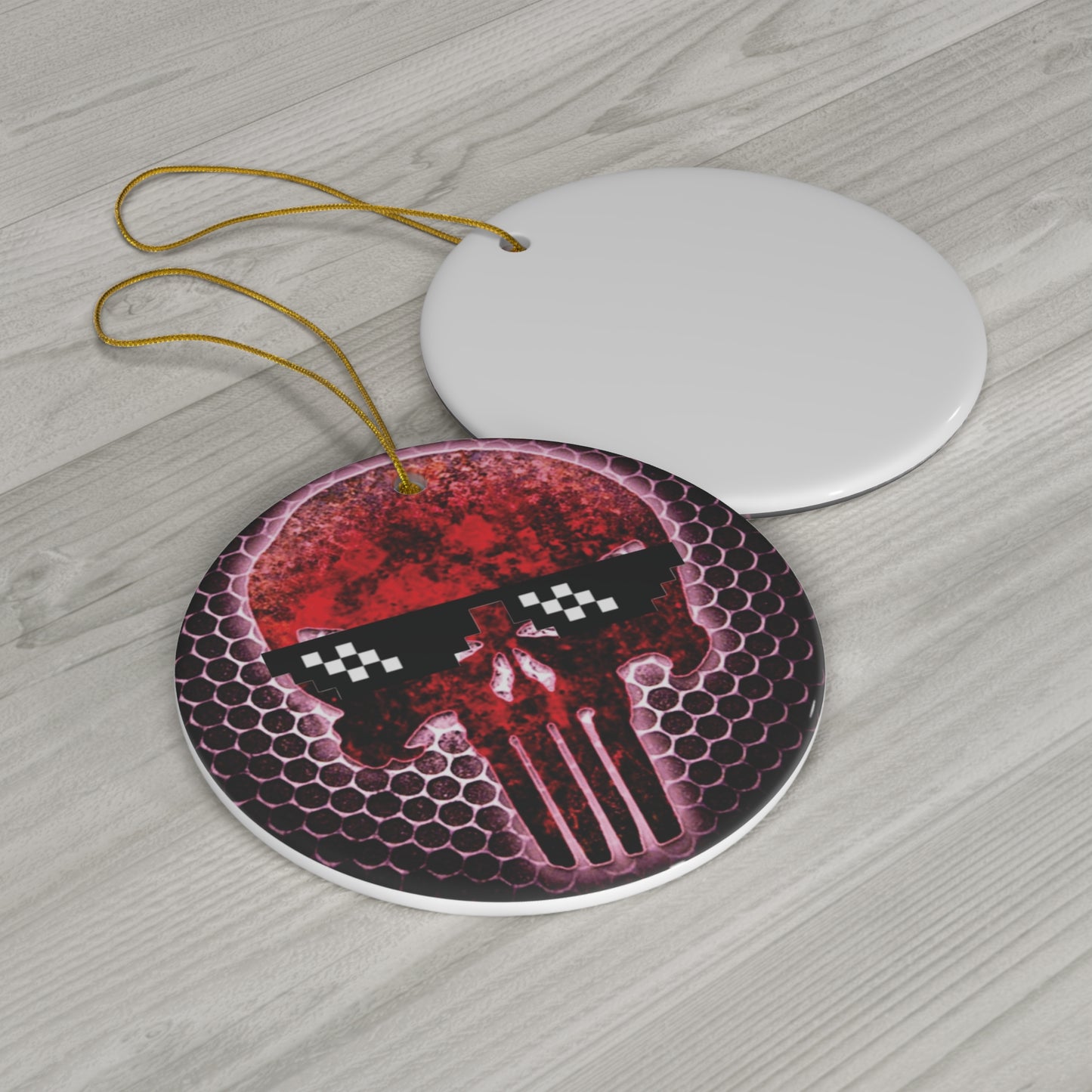 Merry Christmas RED PILL Ceramic Ornament, 4 Shapes