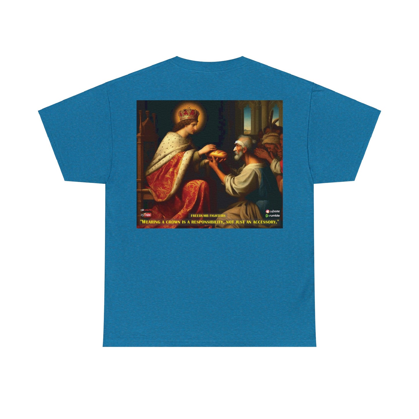 FREEDUMB FIGHTERS Crowned King colored streetwear Unisex Heavy Cotton Tee