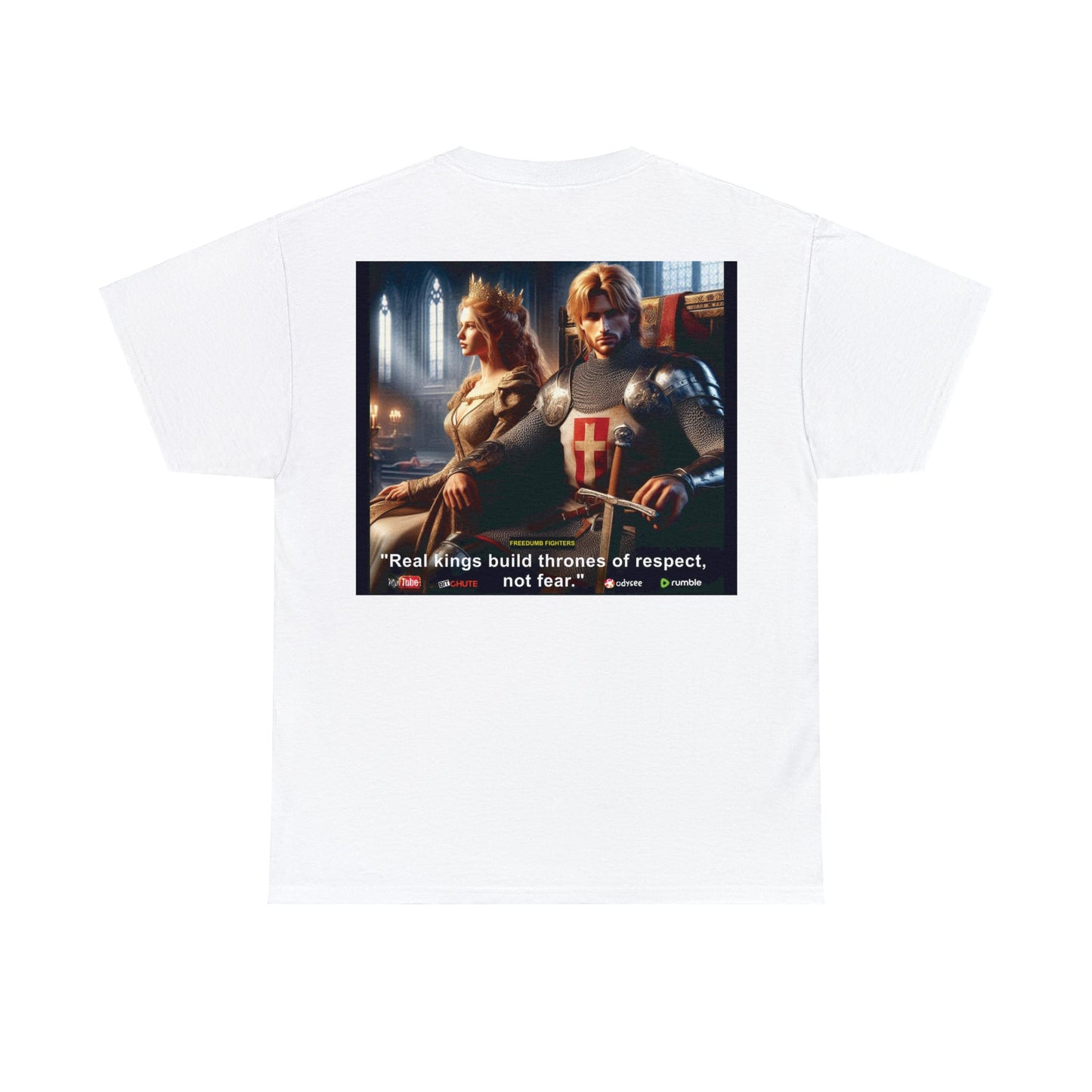 FREEDUMB FIGHTERS REAL KINGS fashion streetwear Unisex Heavy Cotton Tee colored