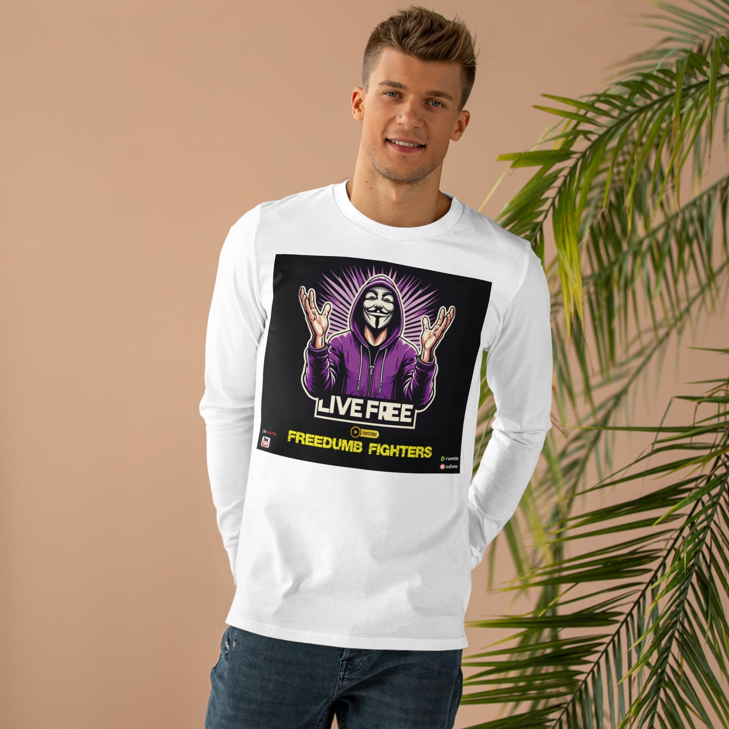 FREEDUMB FIGHTERS Black Pill streetwear Men’s Base Longsleeve Tee