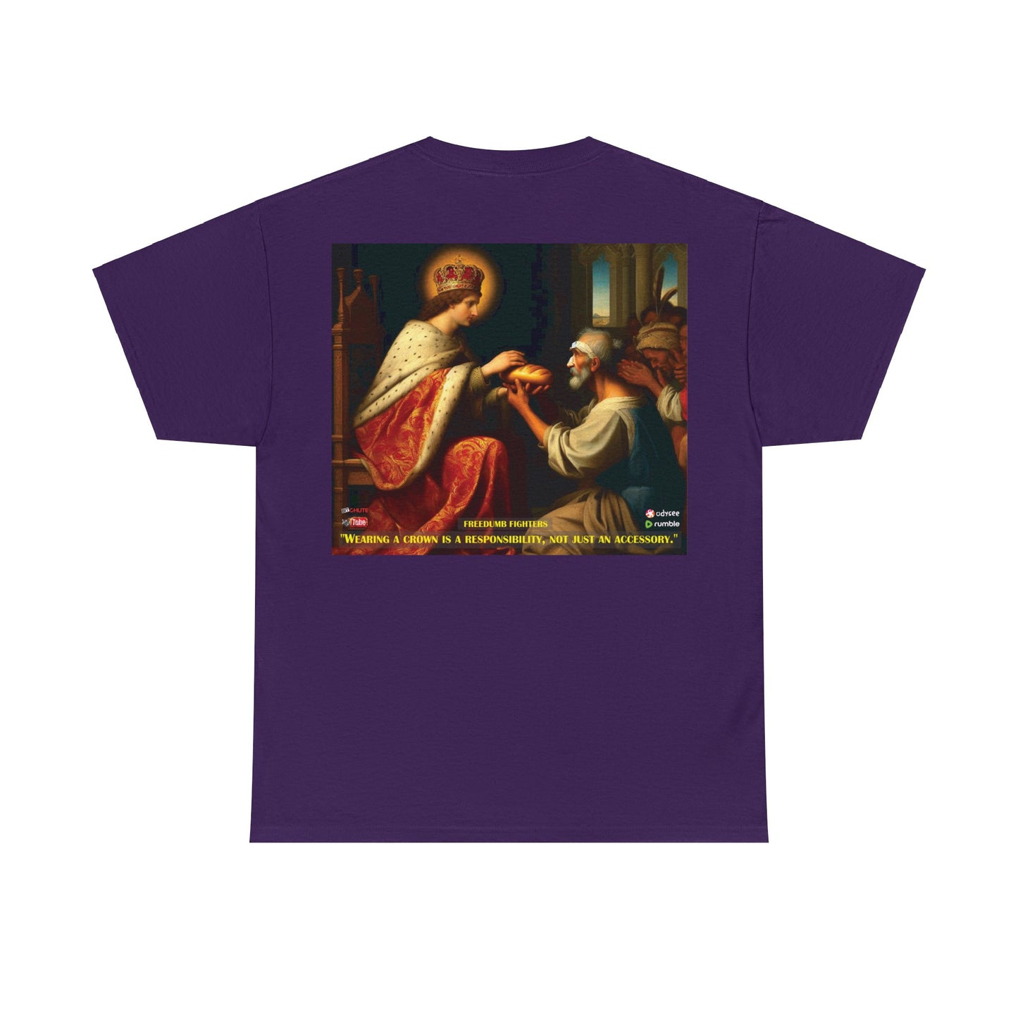FREEDUMB FIGHTERS Crowned King colored streetwear Unisex Heavy Cotton Tee