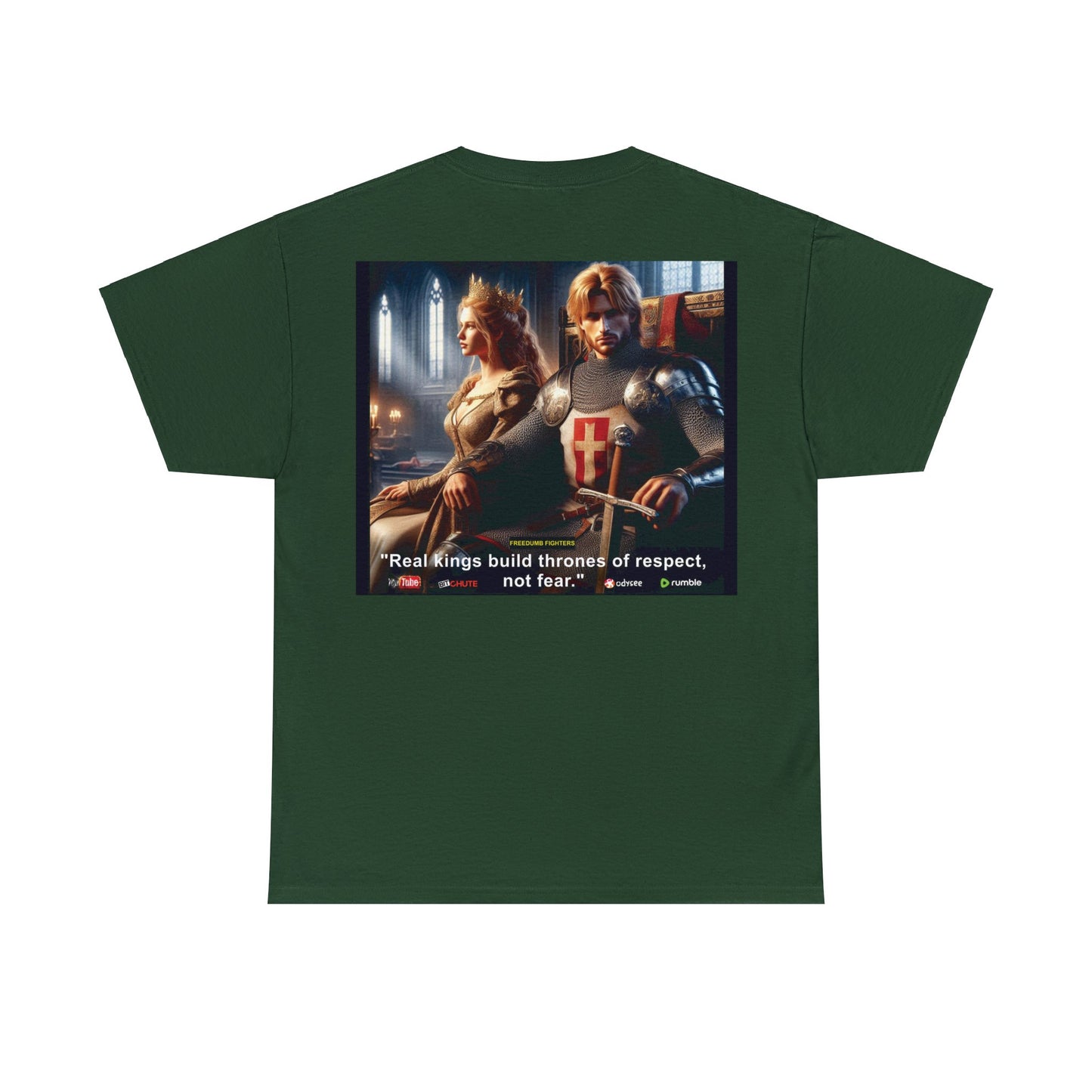 FREEDUMB FIGHTERS REAL KINGS fashion streetwear Unisex Heavy Cotton Tee colored