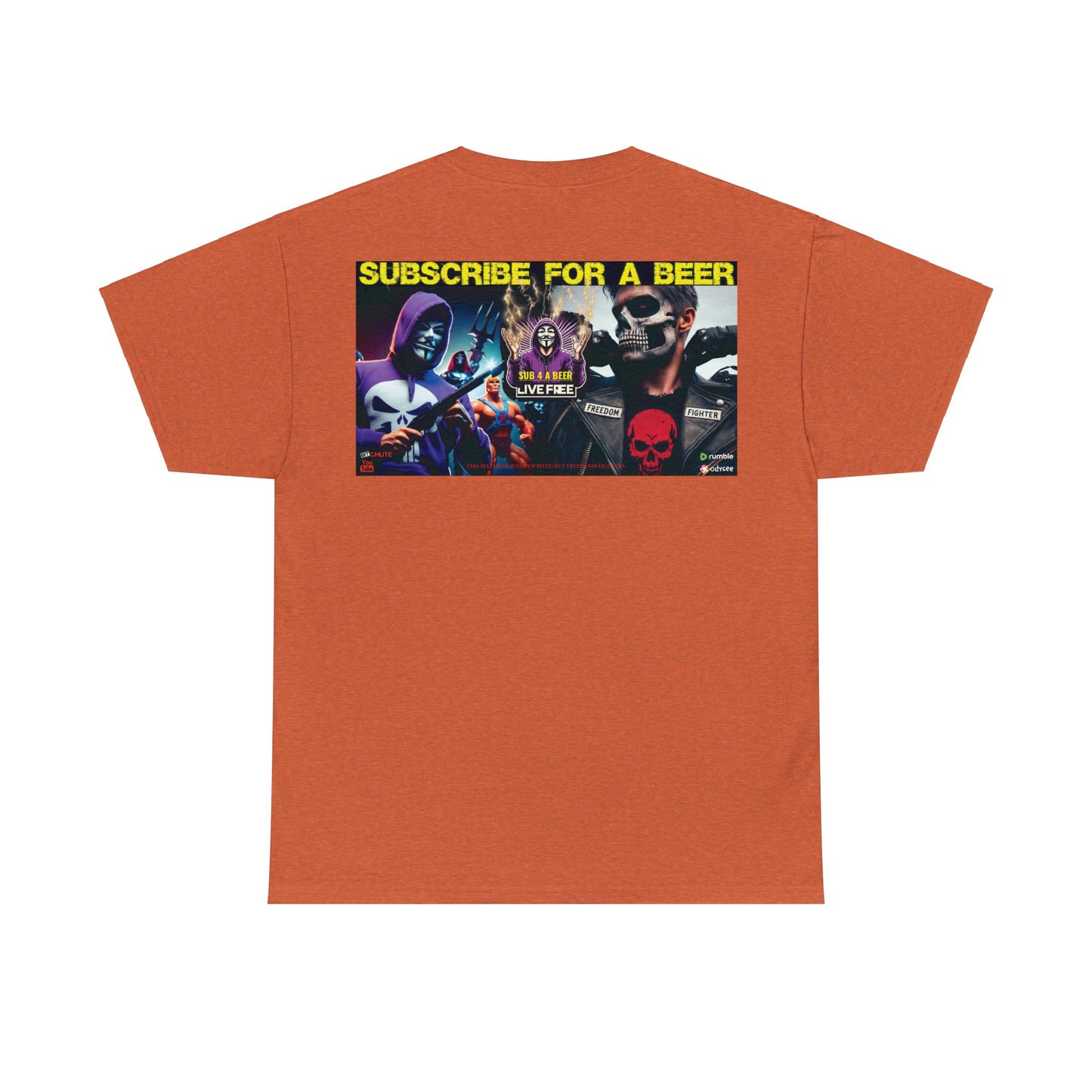 FREEDUMB FIGHTERS SUBSCRIBE streetwear COLORED Unisex Heavy Cotton Tee