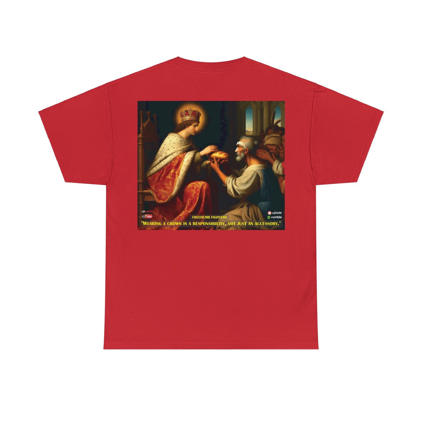 FREEDUMB FIGHTERS Crowned King colored streetwear Unisex Heavy Cotton Tee