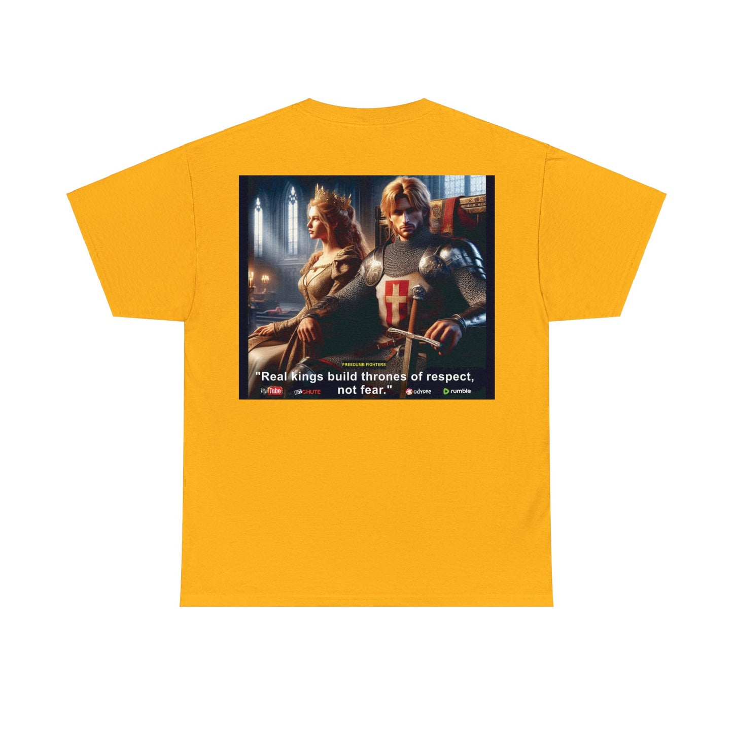 FREEDUMB FIGHTERS REAL KINGS fashion streetwear Unisex Heavy Cotton Tee colored