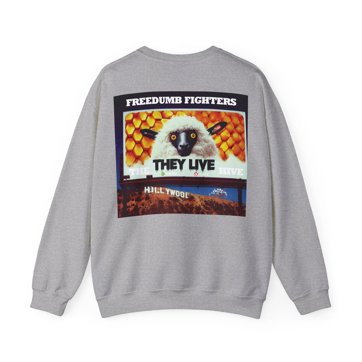 International/China LIVE FREE THEY LIVE Hollywool Unisex Heavy Blend™ Crewneck Sweatshirt