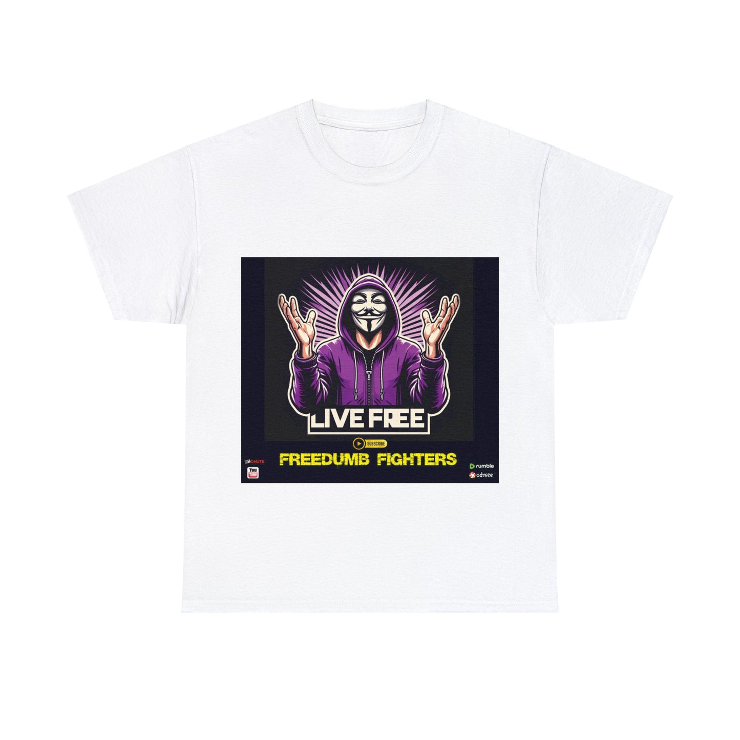 FREEDUMB FIGHTERS LIVE FREE BLACK PILL Unisex Heavy Cotton Tee