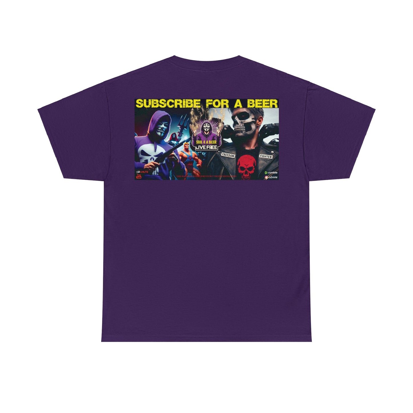 FREEDUMB FIGHTERS SUBSCRIBE streetwear COLORED Unisex Heavy Cotton Tee