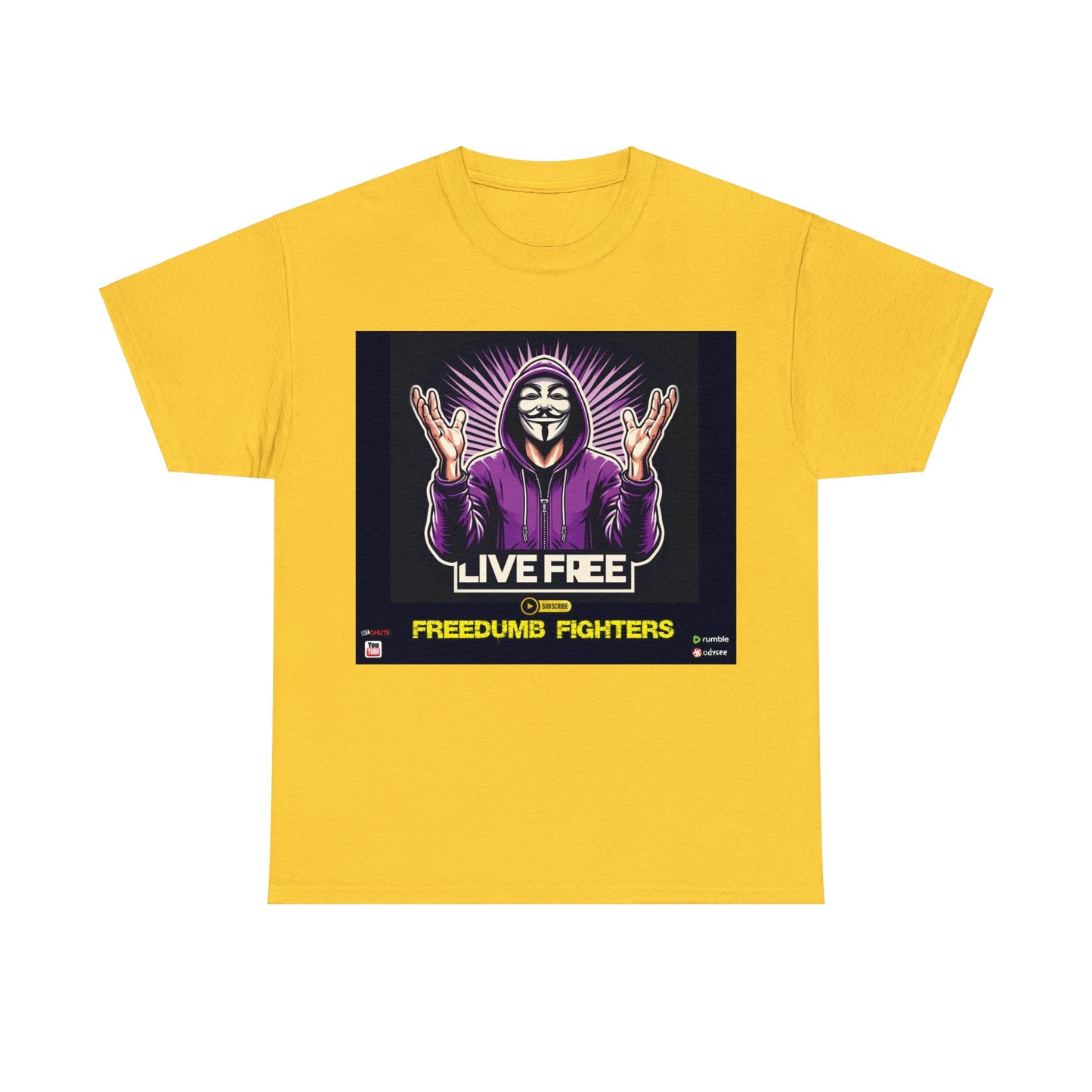 FREEDUMB FIGHTERS king sees COLORED Unisex Heavy Cotton Tee