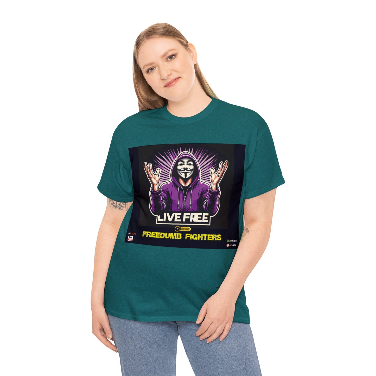 FREEDUMB FIGHTERS WISE KING COLORED Unisex Heavy Cotton Tee
