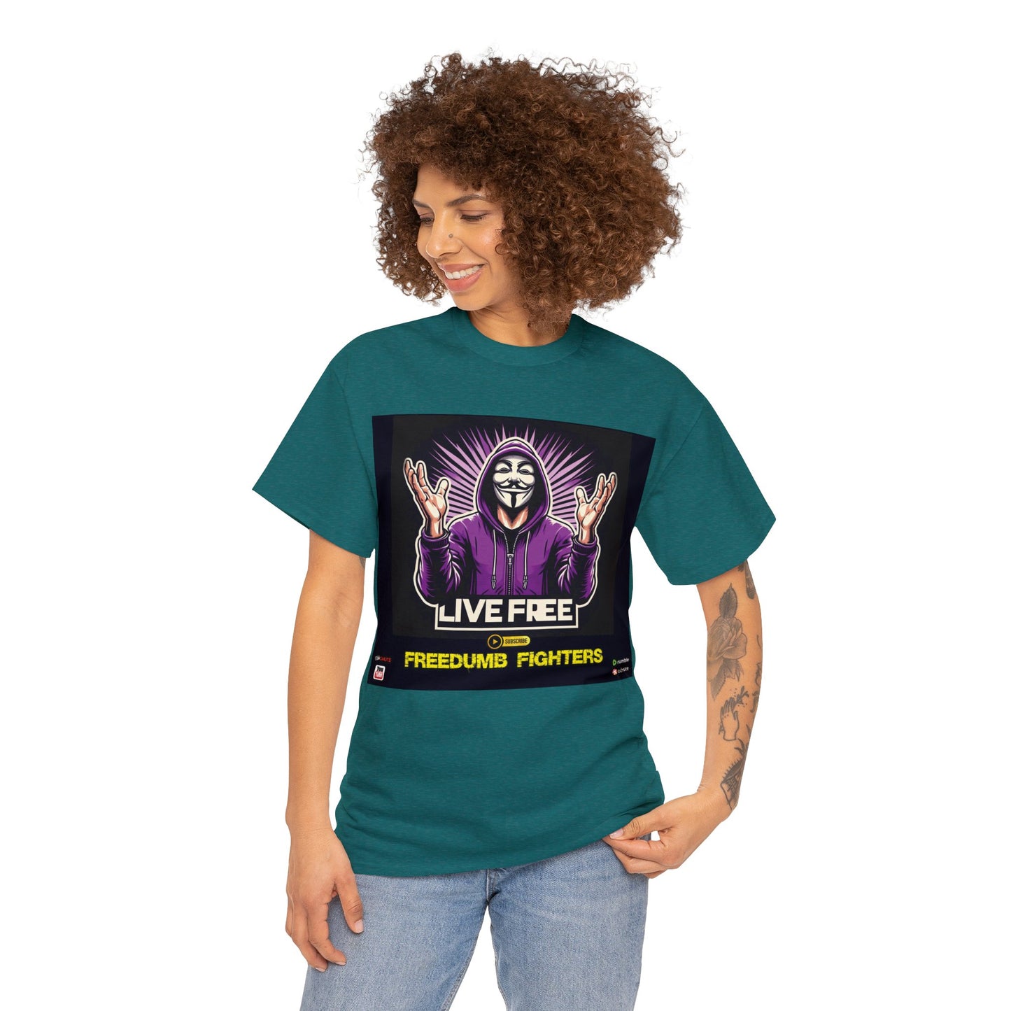 FREEDUMB FIGHTERS WISE KING COLORED Unisex Heavy Cotton Tee