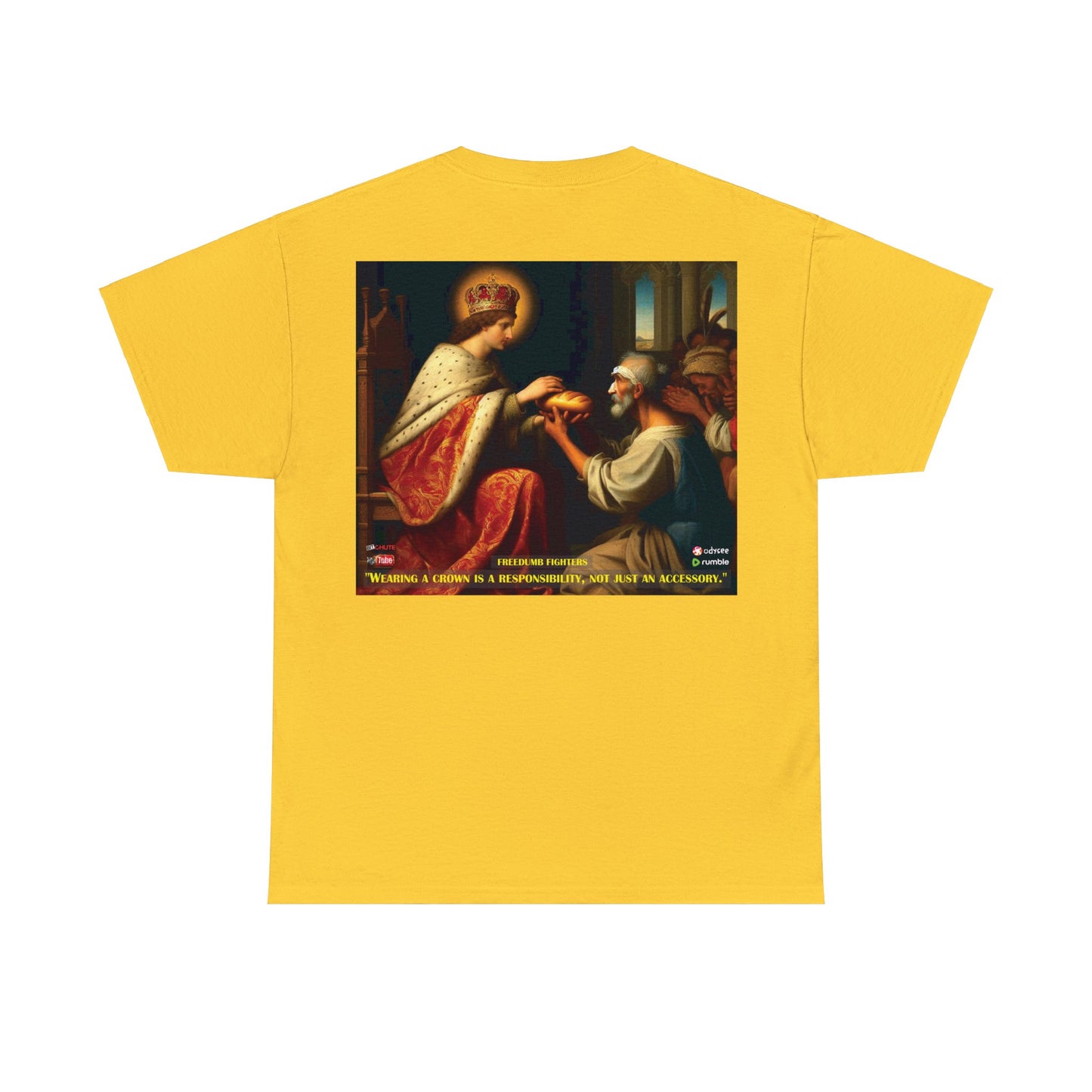 FREEDUMB FIGHTERS Crowned King colored streetwear Unisex Heavy Cotton Tee