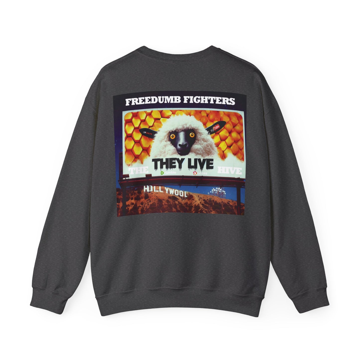 International/China LIVE FREE THEY LIVE Hollywool Unisex Heavy Blend™ Crewneck Sweatshirt