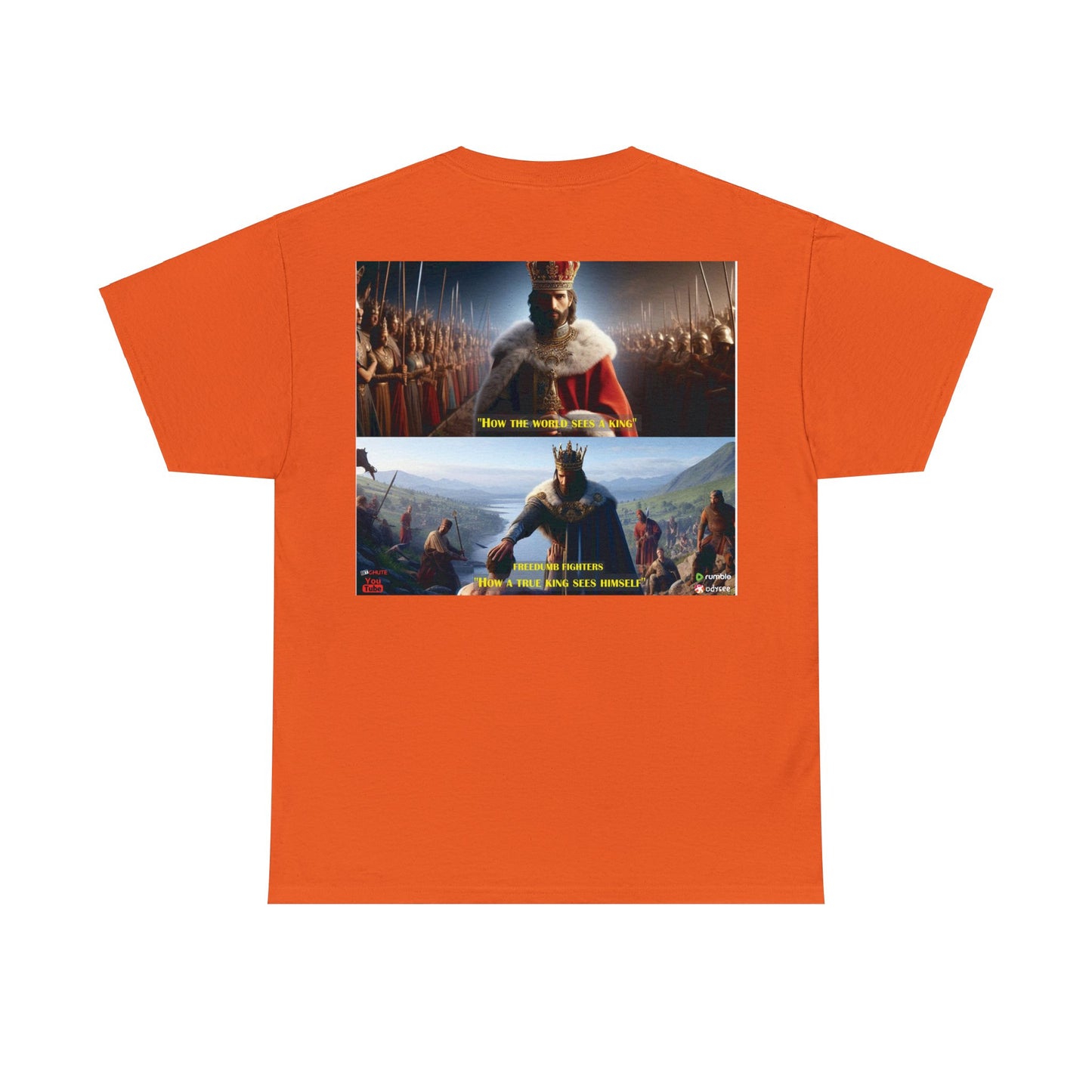 FREEDUMB FIGHTERS king sees COLORED Unisex Heavy Cotton Tee
