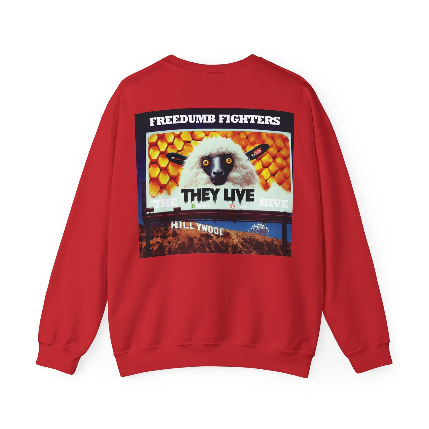 International/China LIVE FREE THEY LIVE Hollywool Unisex Heavy Blend™ Crewneck Sweatshirt