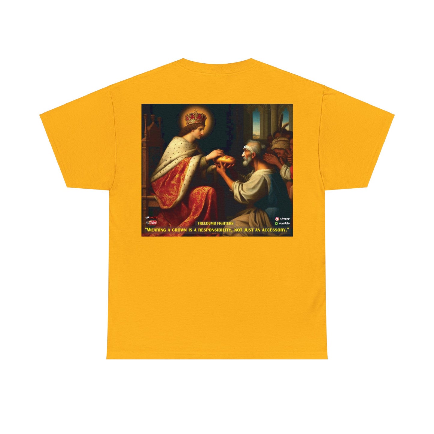 FREEDUMB FIGHTERS Crowned King colored streetwear Unisex Heavy Cotton Tee