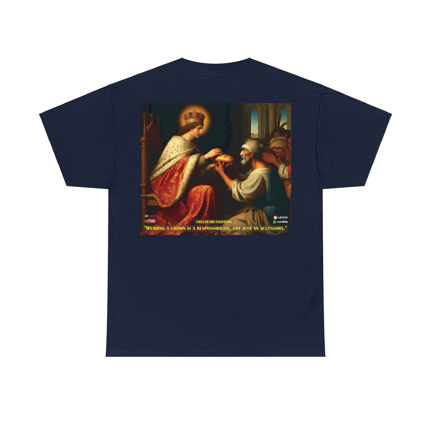 FREEDUMB FIGHTERS Crowned King colored streetwear Unisex Heavy Cotton Tee