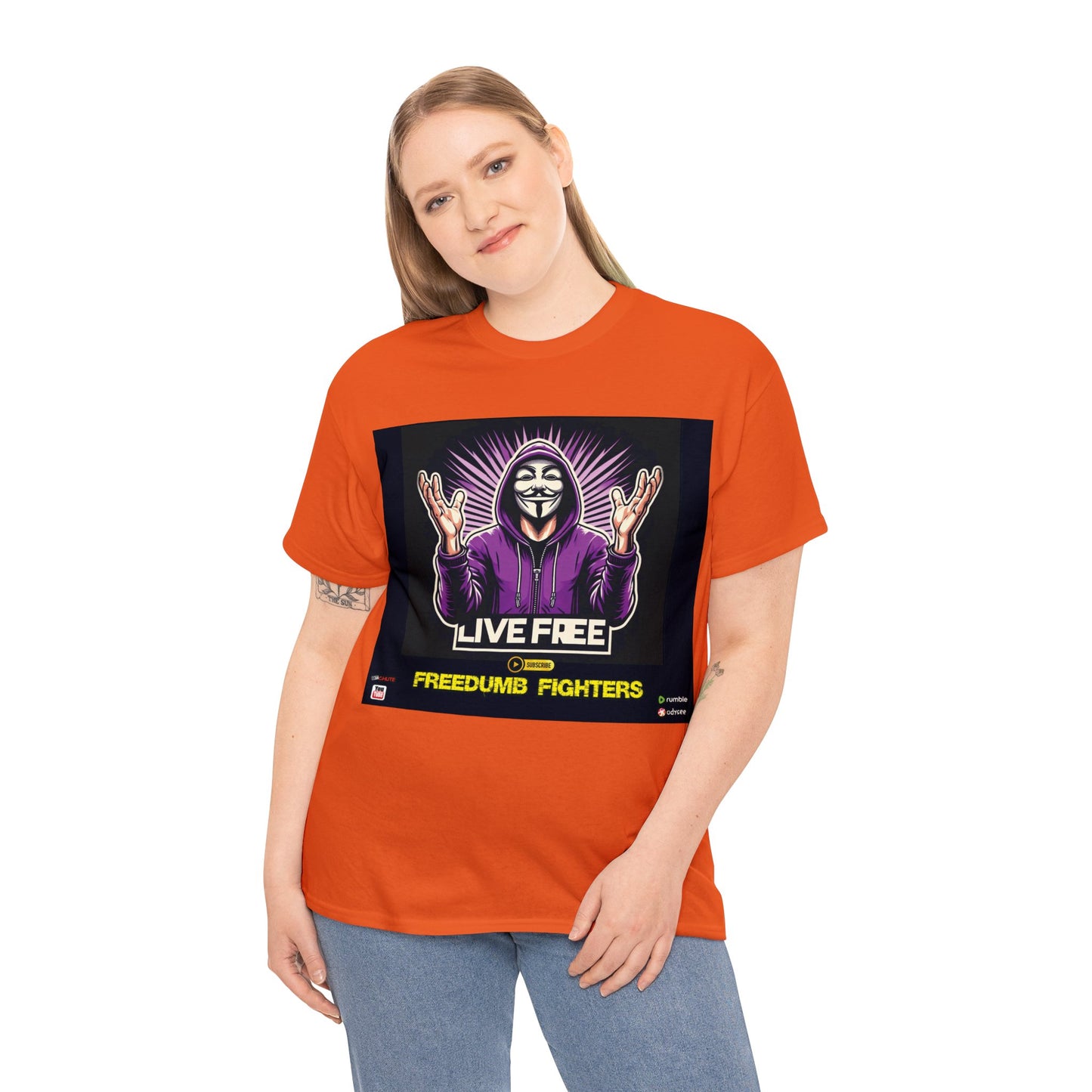 FREEDUMB FIGHTERS BLACK PILL COLORED selection Unisex Heavy Cotton Tee