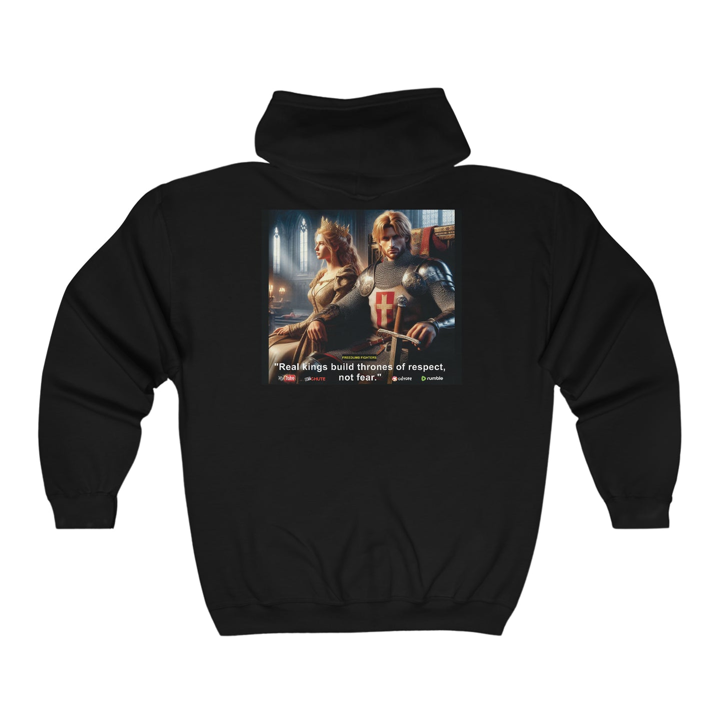 INTERNATIONAL REAL KINGS FREEDUMB FIGHTERS Unisex Heavy Blend™ Full Zip Hooded Sweatshirt