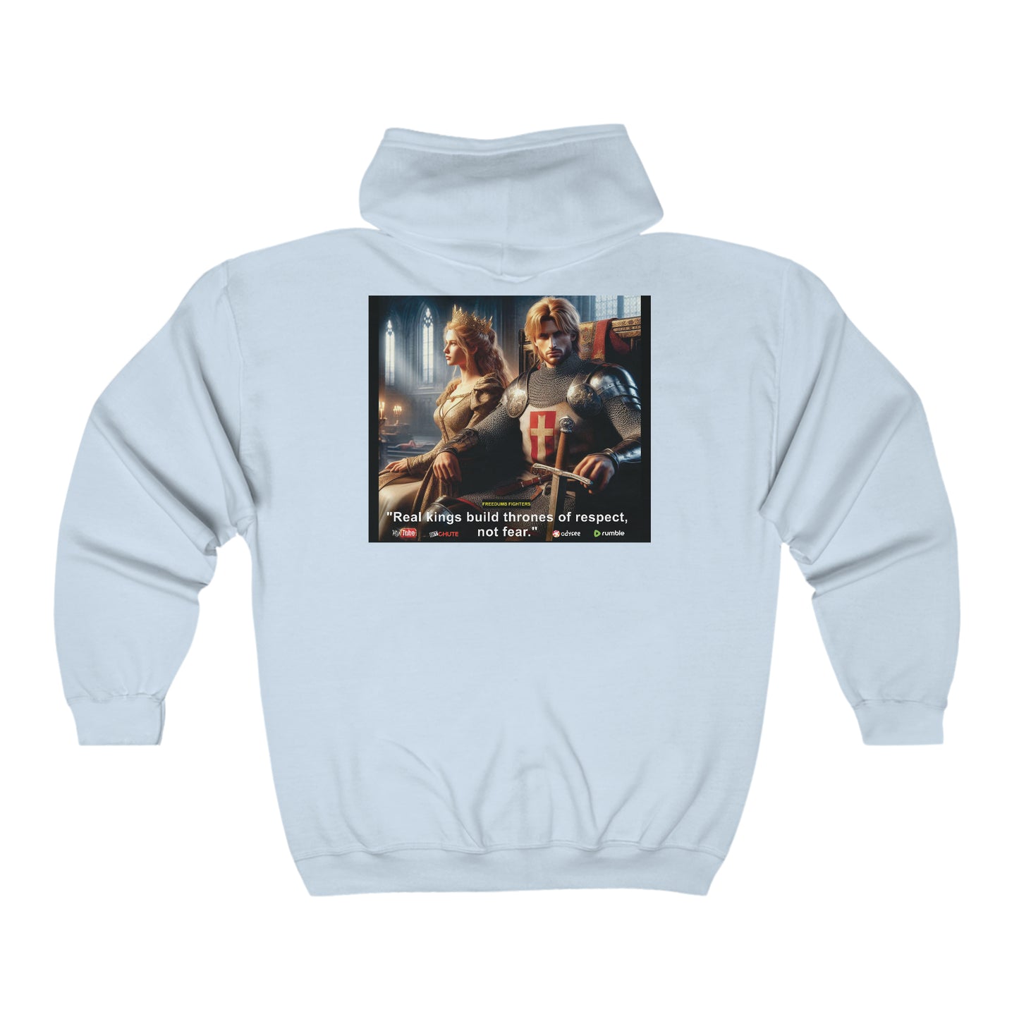 INTERNATIONAL REAL KINGS FREEDUMB FIGHTERS Unisex Heavy Blend™ Full Zip Hooded Sweatshirt