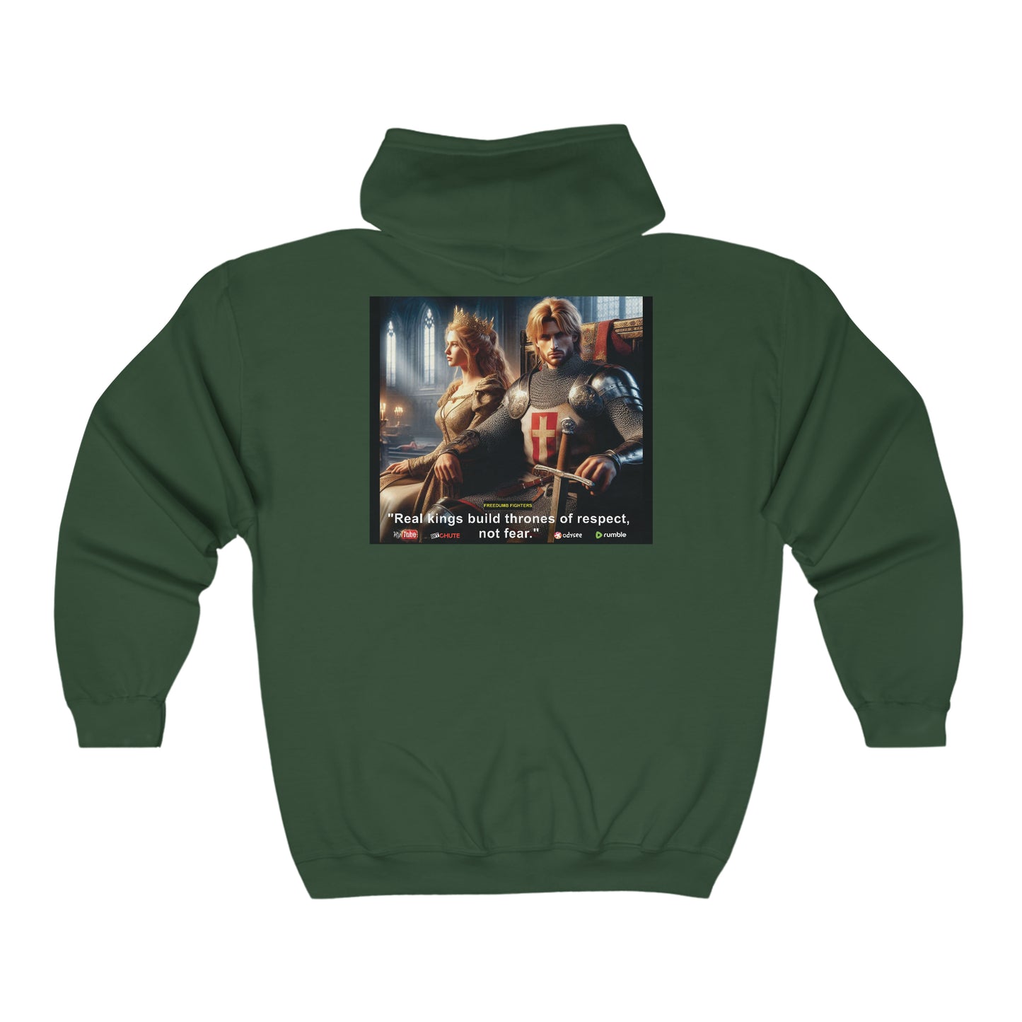 INTERNATIONAL REAL KINGS FREEDUMB FIGHTERS Unisex Heavy Blend™ Full Zip Hooded Sweatshirt