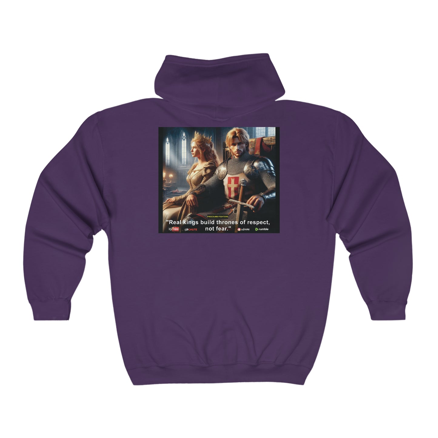 INTERNATIONAL REAL KINGS FREEDUMB FIGHTERS Unisex Heavy Blend™ Full Zip Hooded Sweatshirt