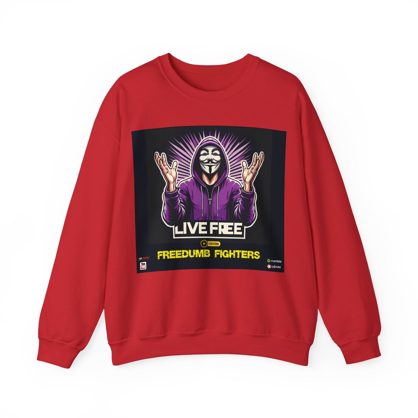International/China LIVE FREE THEY LIVE Hollywool Unisex Heavy Blend™ Crewneck Sweatshirt