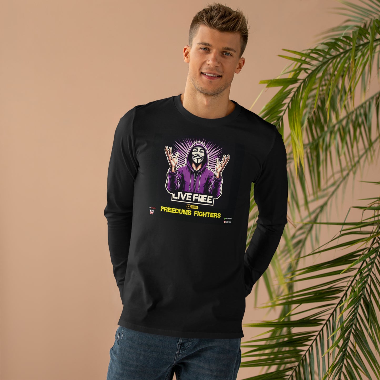 FREEDUMB FIGHTERS Crowned King streetwear Men’s Base Longsleeve Tee