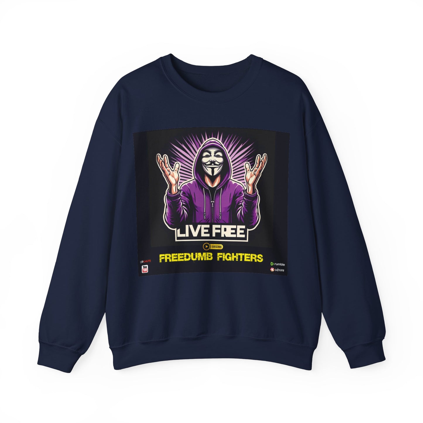 International/China LIVE FREE THEY LIVE Hollywool Unisex Heavy Blend™ Crewneck Sweatshirt