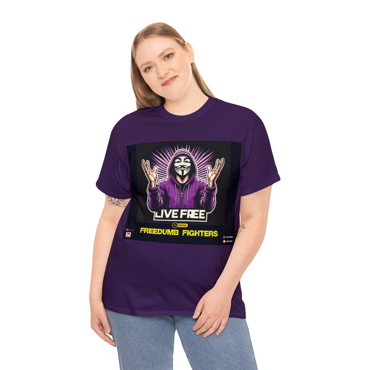 FREEDUMB FIGHTERS BLACK PILL COLORED selection Unisex Heavy Cotton Tee